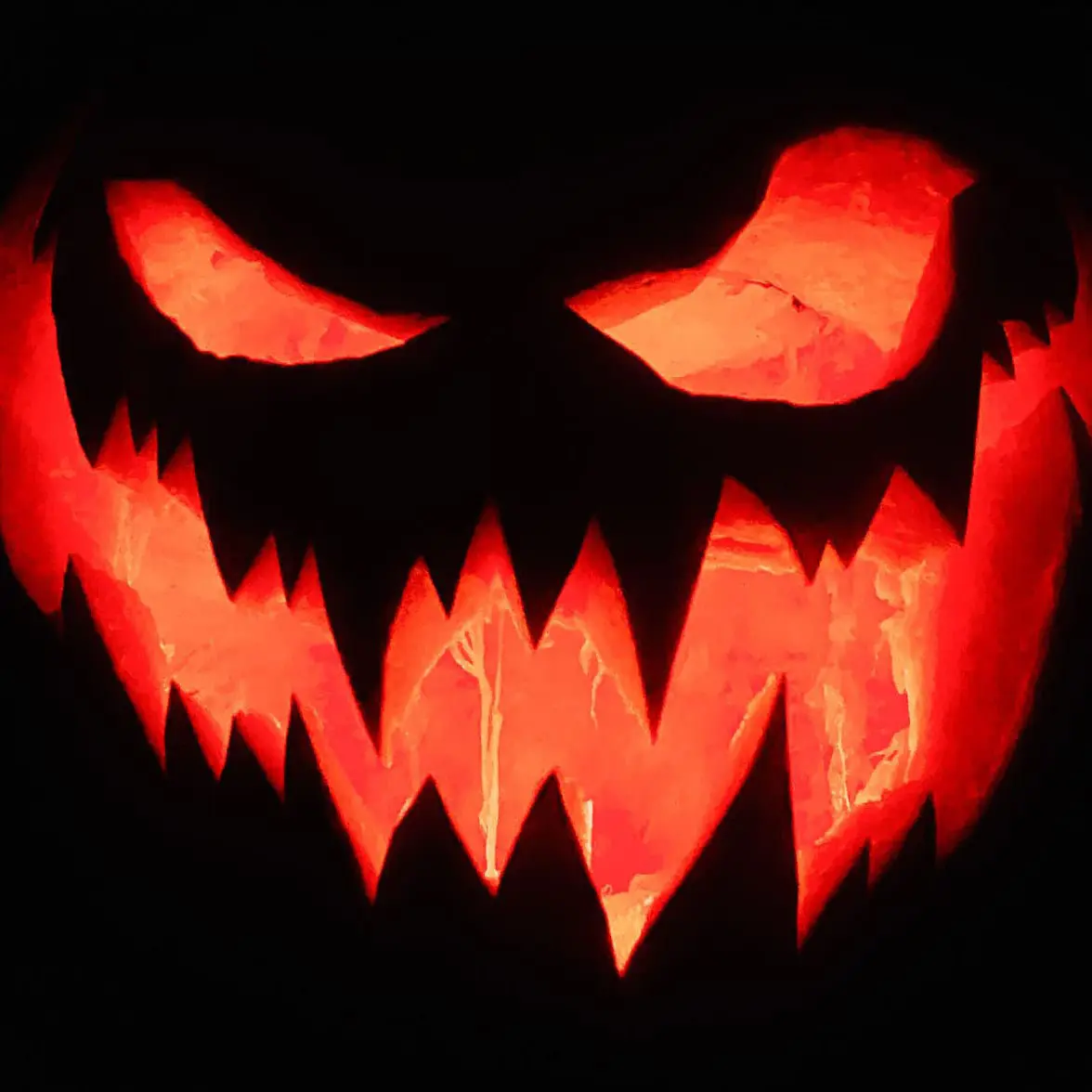 Spooky pumpkins lurk the streets on Halloween night...